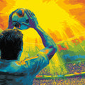 Victory Celebration Mural Wallpaper — Vibrant Pop Art Stadium Scene Mural Wallpaper - room preview 04