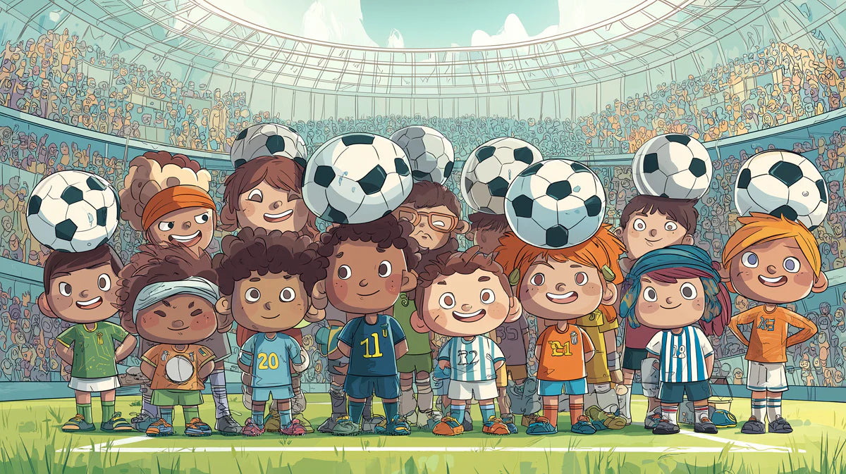 Soccer Champions Mural Wallpaper — Cheerful Stadium Scene Mural Wallpaper - room preview 04