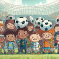Soccer Champions Mural Wallpaper — Cheerful Stadium Scene Mural Wallpaper - room preview 04