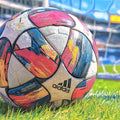 Abstract Soccer Ball Mural Wallpaper — Vibrant Brushstroke Sport Mural Wallpaper - room preview 04