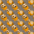 Distressed Soccer Ball Mural Wallpaper — Vintage Grunge Sports Pattern Mural Wallpaper - room preview 04