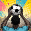 Stadium Victory Mural Wallpaper — Pop Art Soccer Celebration Mural Wallpaper - room preview 04