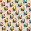 Sporty Soccer Ball Mural Wallpaper —Vibrant Retro Sketch Print Mural Wallpaper - room preview 04