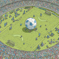 Panoramic Soccer Stadium Mural Wallpaper — Whimsical Sport Scene Mural Wallpaper - room preview 04