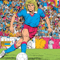 Retro Football Comic Mural Wallpaper — 80s Sports Illustration Mural Wallpaper - room preview 04