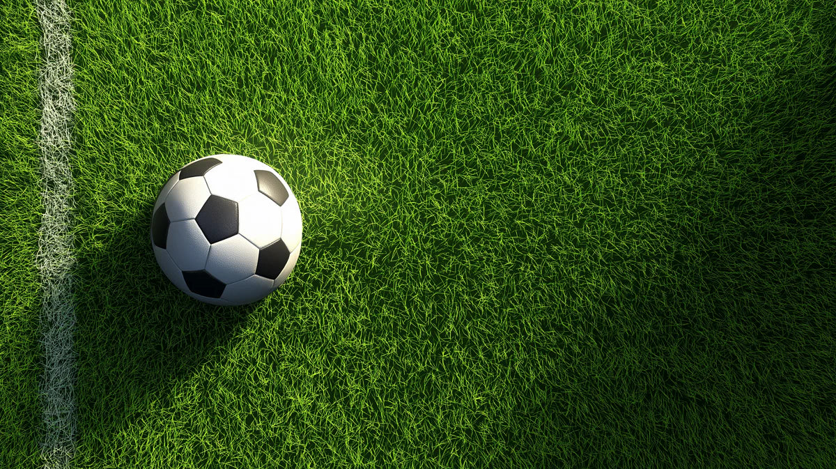Soccer Pitch Grass Mural Wallpaper — Realistic Field Close-up Mural Wallpaper - room preview 04