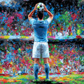 Stadium Celebration Mural Wallpaper — Impressionist Sports Art Mural Wallpaper - room preview 04