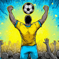Soccer Victory Comic Mural Wallpaper — Dynamic Pop Art Graphic Mural Wallpaper - room preview 04