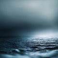 Misty Ocean Horizon Mural Wallpaper — Cinematic Seascape Mural Wallpaper - room preview 04