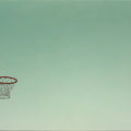 Minimalist Basketball Hoop Profile Mural Wallpaper — Modern Sport Mural Wallpaper - room preview 04