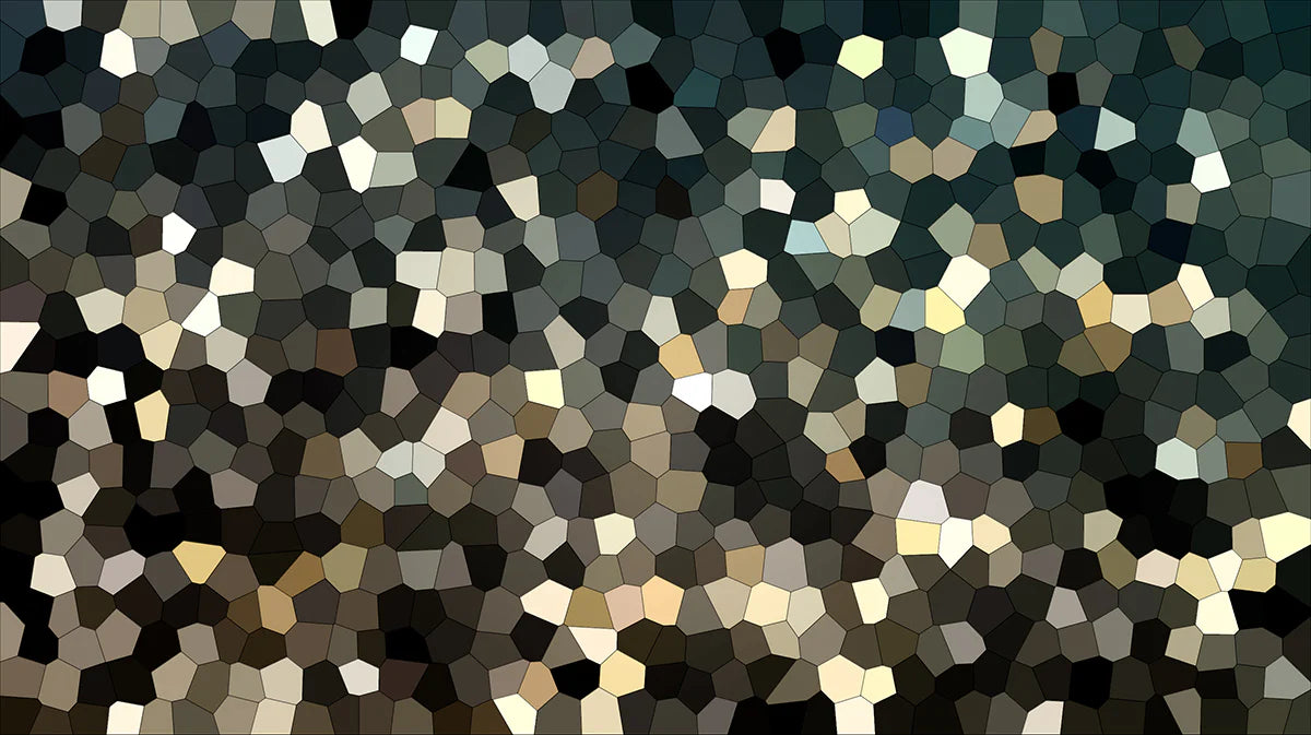 Abstract Geometric Mosaic Mural Wallpaper — Dark Sophisticated Tones Mural Wallpaper - room preview 04