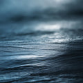 Midnight Ocean Surface Mural Wallpaper — Moody Abstract Fluid Art Mural Wallpaper - room preview 04