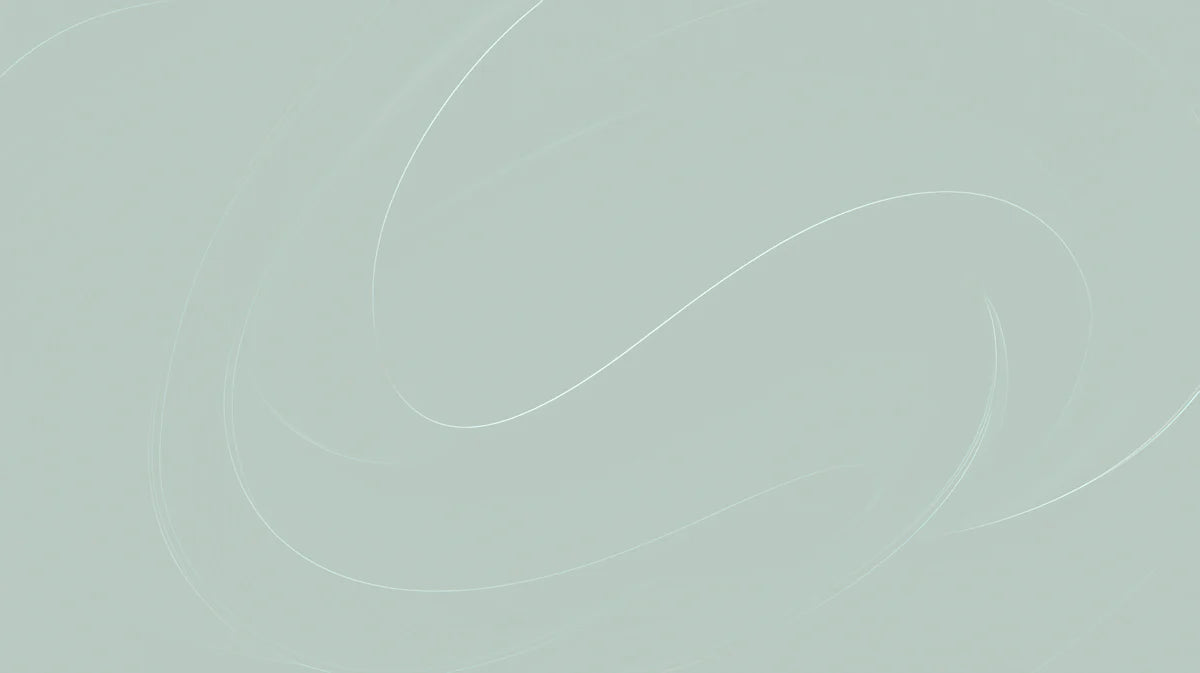 Minimalist Sage Swirl Mural Wallpaper — Fluid Line Art Mural Wallpaper - room preview 04