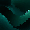 Deep Teal Geometric Mosaic Mural Wallpaper — Moody Abstract Design Mural Wallpaper - room preview 04
