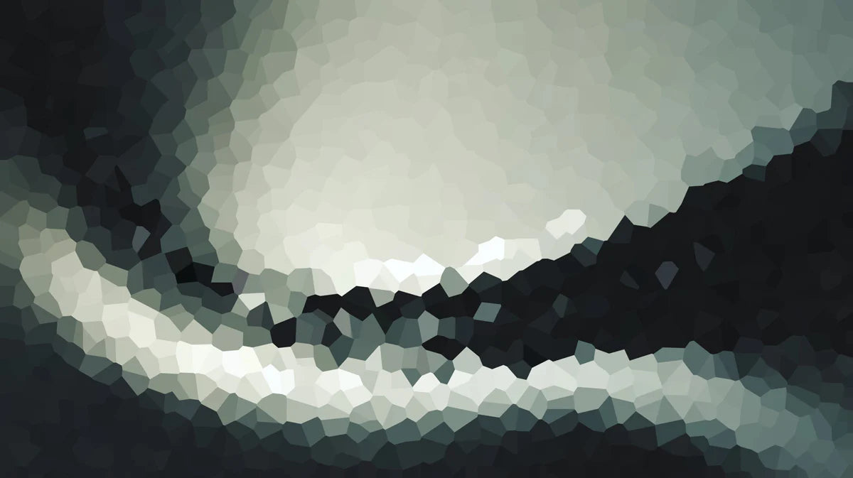 Monochromatic Mosaic Mural Wallpaper — Abstract Geometric Motion Mural Wallpaper - room preview 04