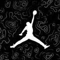 Basketball Contour Line Mural Wallpaper — Graphic Athletic Style Mural Wallpaper - room preview 04