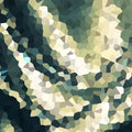 Abstract Geometric Mosaic Mural Wallpaper — Dark Teal and Ochre Mural Wallpaper - room preview 04
