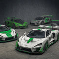 Hypercar Racing Mural Wallpaper — Expressive Brushstroke Style Mural Wallpaper - room preview 04