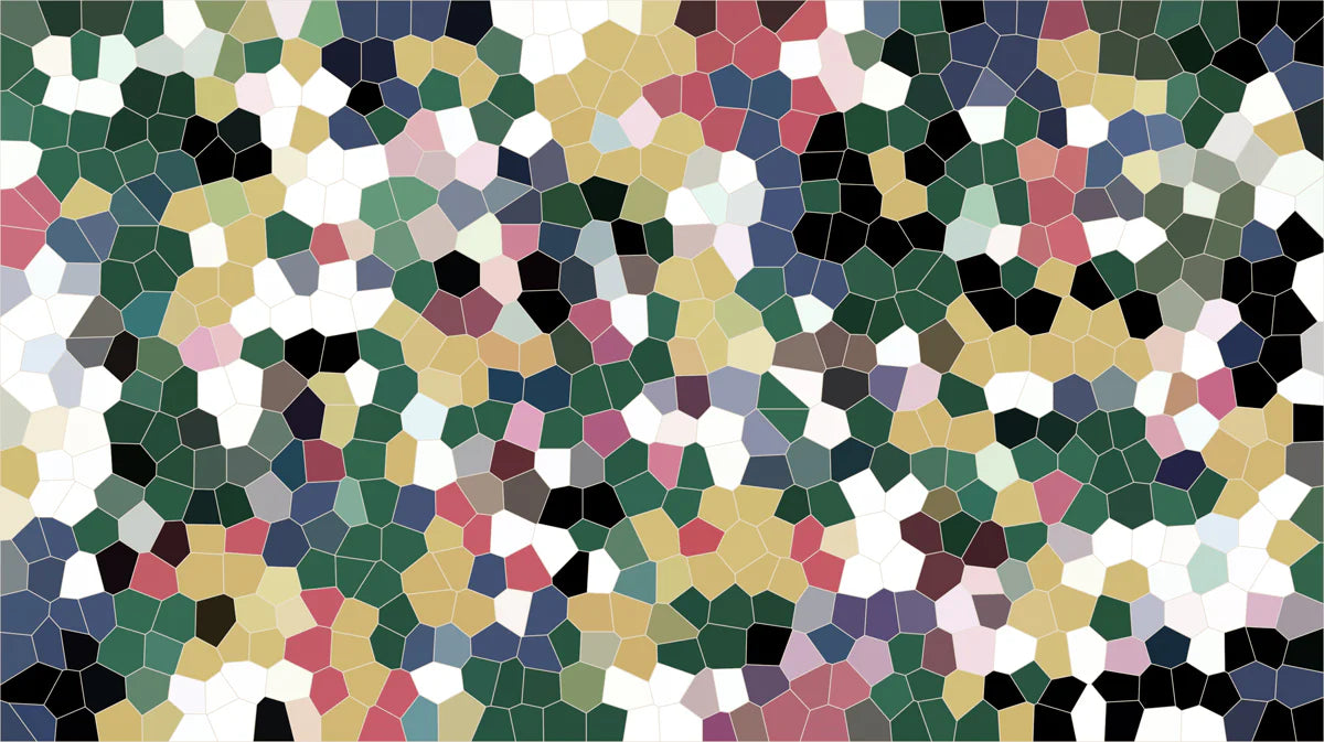 Hexagon Mosaic Mural Wallpaper — Colorful Geometric Pattern Mural Wallpaper - room preview 04