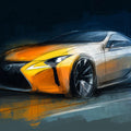 Automotive Concept Sketch Mural Wallpaper — Dynamic Sports Car Art Mural Wallpaper - room preview 04