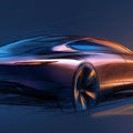 Futuristic Sports Car Sketch Mural Wallpaper —Bold Concept Art Mural Wallpaper - room preview 04