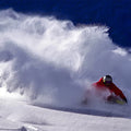 Snowboarder Carving Powder Mural Wallpaper — High-Impact Action Art Mural Wallpaper - room preview 04