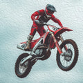 Motocross Air Jump Mural Wallpaper — Dynamic Oil Painting Style Mural Wallpaper - room preview 04