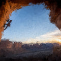 Rock Climber Cave Mural Wallpaper — Impressionistic Adventure Mural Mural Wallpaper - room preview 04