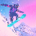 Pixel Mosaic Snowboarder Mural Wallpaper — Vibrant Abstract Action Mural Wallpaper - room preview 04