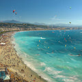 French Riviera Coastline Mural Wallpaper — Vibrant Beach Panorama Mural Wallpaper - room preview 04