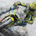 Road Racing Motorcycle Mural Wallpaper — Kinetic Art Style Mural Wallpaper - room preview 04