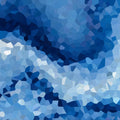 Abstract Blue Mosaic Wave Mural Wallpaper — Fluid Artistic Design Mural Wallpaper - room preview 04