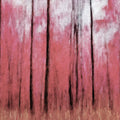 Abstract Pink Forest Oil Painting Mural Wallpaper — Expressive Art Mural Wallpaper - room preview 04