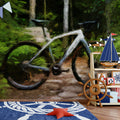 Mountain Bike Forest Trail Mural Wallpaper —Oil Painting Style Mural Wallpaper - room preview 04