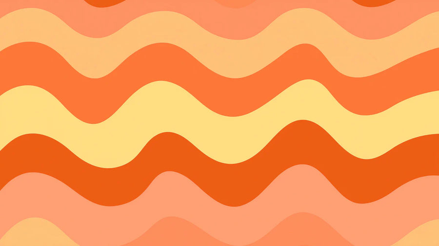 Retro Wellenstreifen Wandtapete — Groovy Wandtapete in warmen Tönen printable artwork