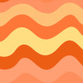 Retro Wavy Stripe Mural Wallpaper — Groovy Warm Tones Mural Wallpaper - room preview 04