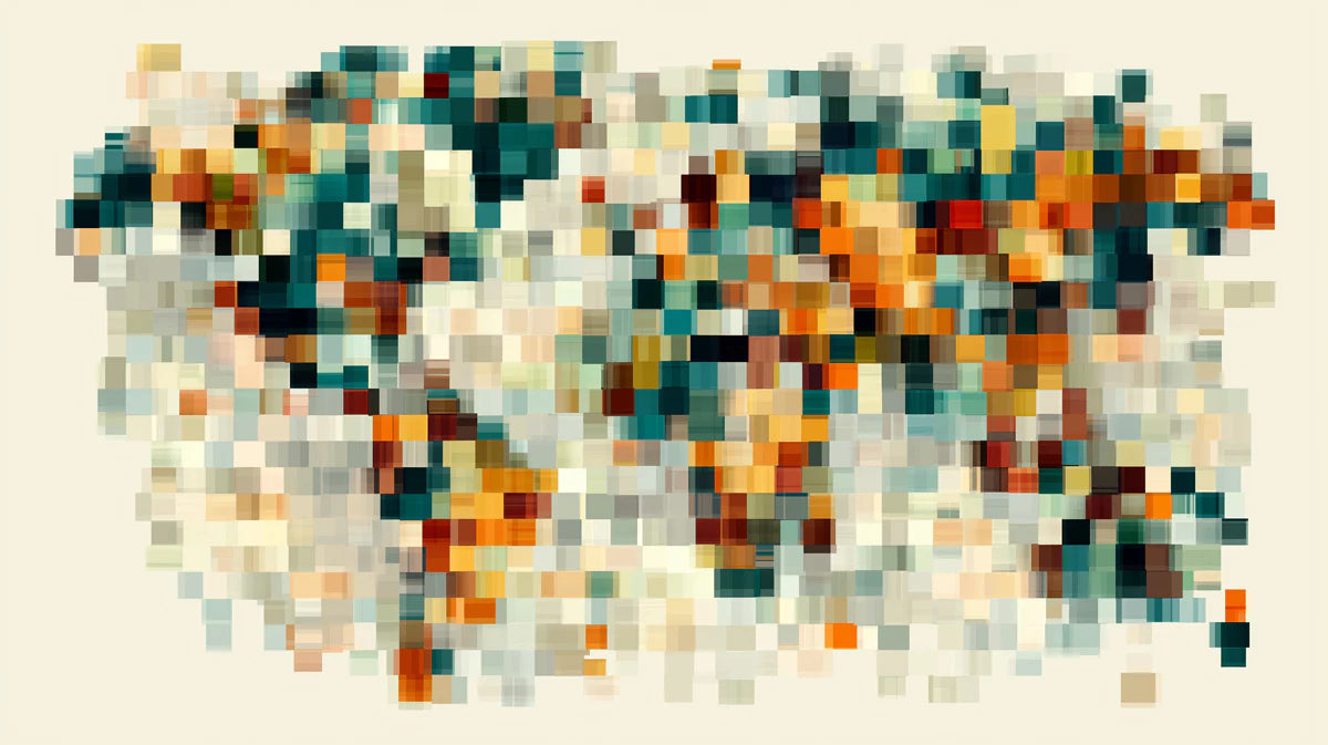 Pixelated World Map Mural Wallpaper — Modern Abstract Cartography Mural Wallpaper - room preview 04