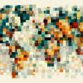 Pixelated World Map Mural Wallpaper — Modern Abstract Cartography Mural Wallpaper - room preview 04