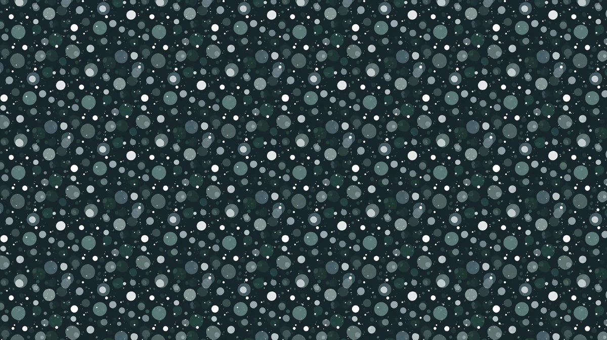Cosmic Dot Abstract Mural Wallpaper — Moody Teal Night Sky Pattern Mural Wallpaper - room preview 04