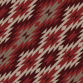 Diagonal Ikat Geometric Mural Wallpaper — Rich Crimson Textile Print Mural Wallpaper - room preview 04