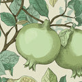 Pomegranate Orchard Mural Wallpaper — Vintage Botanical Illustration Mural Wallpaper - room preview 04