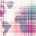 Blurred World Map Mural Wallpaper — Modern Crosshatch Art Mural Wallpaper - room preview 04