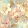 Watercolor Spring Blossom Mural Wallpaper — Soft Pastel Floral Mural Wallpaper - room preview 04