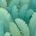 Layered Tropical Frond Mural Wallpaper — Botanical Flow Mural Wallpaper - room preview 04