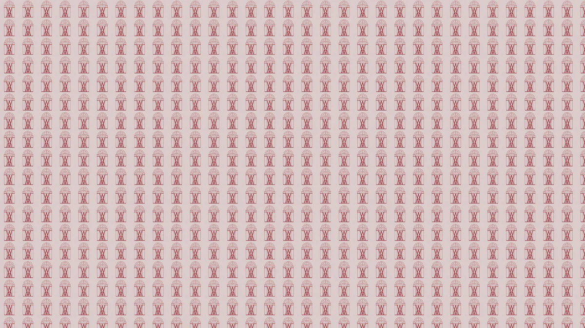 Minimalist Arch Grid Mural Wallpaper — Soft Blush and Maroon Mural Wallpaper - room preview 04