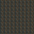 Moorish Arch Geometric Mural Wallpaper — Dark Architectural Motif Mural Wallpaper - room preview 04