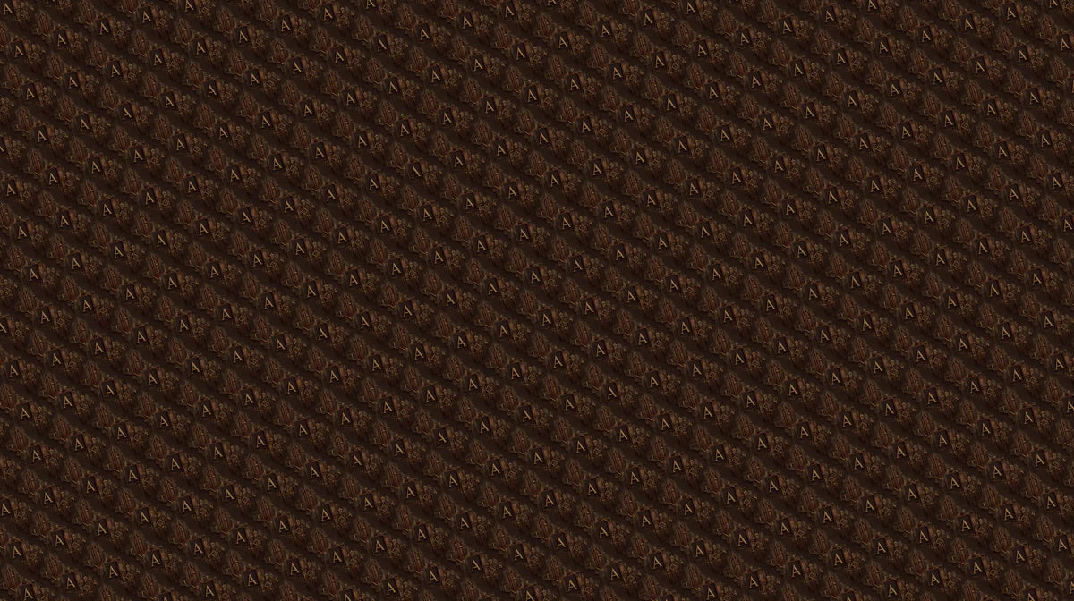 Vintage Letter Monogram Mural Wallpaper —Dark Sepia Motif Mural Wallpaper - room preview 04