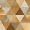 Geometric Wood Triangle Mural Wallpaper —Modern Mosaic Mural Wallpaper - room preview 04