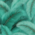 Teal Palm Frond Mural Wallpaper — Tropical Botanical Wall Decor Mural Wallpaper - room preview 04