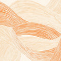 Abstract Rolling Hills Mural Wallpaper — Fluid Line Art in Sunset Mural Wallpaper - room preview 04